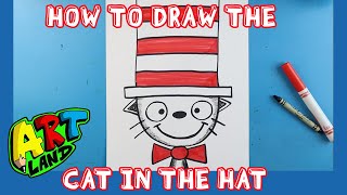 How to Draw CAT IN THE HAT [upl. by Ozmo]