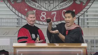 Ohio State president comments on commencement speech [upl. by Chapell]