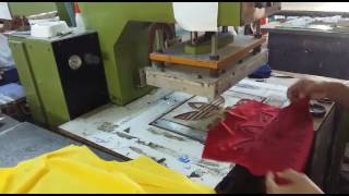 Clothesfabric embossing machine [upl. by Areem]