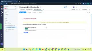 MessageBird for mondaycom  Authorization [upl. by Ahsinel171]