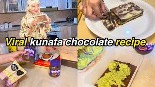 viral kunafa chocolate  Salma Yaseen kitchen [upl. by Fong524]