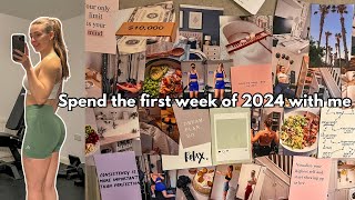 My first week of 2024 My vision board goals training amp new habits [upl. by Nalat]