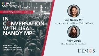 In conversation with Lisa Nandy MP [upl. by Aivax]