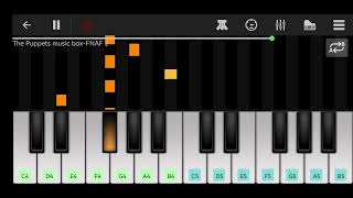 FNAF 2  The Puppets Music Box  Easy Mobile Piano Tutorial [upl. by Gayler521]