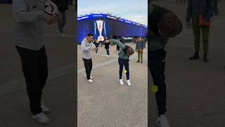 Juggling with tennis fans at ATP Finals in Turin 🎾🔥 juventus freestyle [upl. by Lrac]