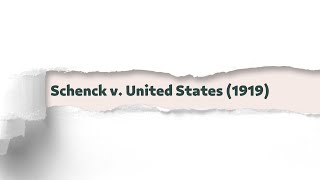 Schenck v United States 1919  Legal amp Law Case Story [upl. by Brander]