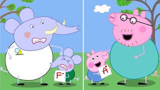 George Pig Vs Edmond Elephant  Who is The Best  Peppa Pig Funny Animation [upl. by Rocca794]