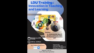 CPD TRAINING LDU  INNOVATION IN TEACHING AND LEARNING [upl. by Airetahs835]