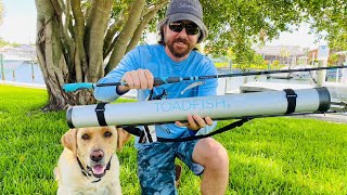 Toadfish Travel Rod Review 3 Piece Spinning Rod with Case [upl. by Deeyn]