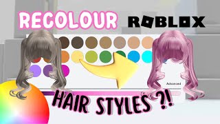 what if we could RECOLOUR roblox HAIRSTYLES  roblox skit  sugarmelxx [upl. by Eimaral]