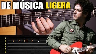 De Música Ligera Soda Stereo Tab fácil en guitarra acústica Melodía y acordes completos TCDG [upl. by Barbe425]