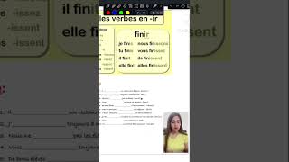 French ir ending verbs Finir shorts learnfrench [upl. by Esor]