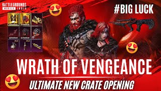 ULTIMATE CRATE OPENINGG WORTH ₹30000 UC 😱😱  WRATH OF VENGEANCE 🤯🤯  BGMI [upl. by Thornie]