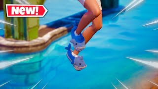 NEW CHOMP STOMPERS KICKS GAMEPLAY IN FORTNITE 🦈 [upl. by Tonnie]