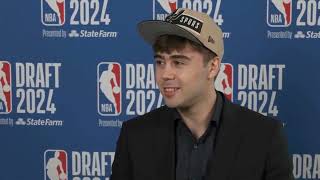 Juan Nunez San Antonio Spurs VERY FIRST INTERVIEW  NBA DRAFT NIGHT 2024 [upl. by Pestana]