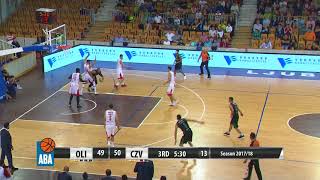 Lessorts monster block and Zvezdas fast break Petrol Olimpija  Crvena zvezda mts 8102017 [upl. by Hildagard]