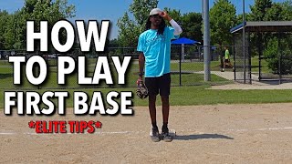 How to Play First Base  8 Easy Tips to Become an Elite First Baseman [upl. by Aleahpar134]