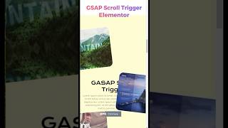 GSAP Scroll Trigger Animation gsapanimation elementor scrolltrigger gsap wordpress shorts [upl. by Allare]