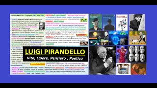 ✅ LUIGI PIRANDELLO vita opere poetica e pensiero  riassunto semplice x superiori [upl. by Iatnwahs]