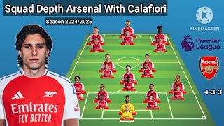 Squad Depth Arsenal With Ricardo Calafiori Season 20242025 [upl. by Ardnwahsal]