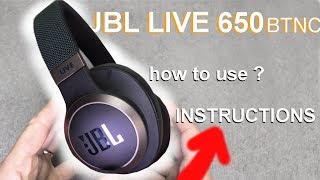 How to use JBL LIVE 650BTNC wireless headphones instructions [upl. by Yatnahc915]