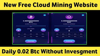 Free Bitcoin Mining Website 2023  Free Cloud Mining Website  Claim 1 Bitcoin in 45 Minute [upl. by Harolda]