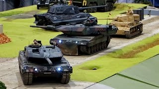 RC TANKS AND MILITARY VEHICLES IN ACTION MILITÄRFAHRZEUGE UND PANZER  Faszination Modellbau 2014 [upl. by Malonis352]