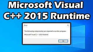 How to install the Microsoft visual C 2015 Runtime [upl. by Memberg365]