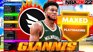 How to make Giannis EXACT build on NBA 2K22 Best PF build on NBA 2K22 [upl. by Relyc]