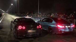 Nissan GTR R35 VS BMW M5 f90 stage 2 [upl. by Harrod988]