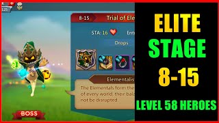 Lords Mobile Elite Stage 815 f2p using level 58 heroesElite 815 lords Mobile [upl. by Klotz]