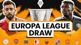 Europa League LIVE Quarter Final Draw  Stretford Paddock [upl. by Aynatan]