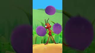 Ants Juggling Grapes 🍇 Antiks Kids Video  Funny Cartoons shorts antiks cartoons [upl. by Matelda]