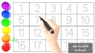 1 to 20 counting 1 to 20 one two twenty 123 number 1 to 100 counting alphabet learnwithpahadi [upl. by Atteuqahs]