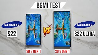 Samsung Galaxy S22 vs S22 Ultra Pubg Test With FPS Meter Heating and Battery Test  SD 8 Gen 1 🔥 [upl. by Thanh577]