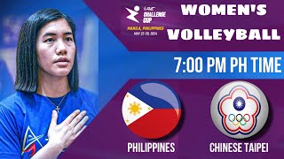 Philippines vs Chinese Taipei  2024 AVC Challenge Cup Women LIVE Scoreboard [upl. by Zandra266]