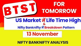 Nifty Prediction and Bank Nifty Analysis for Wednesday  13 November 24  Bank NIFTY Tomorrow [upl. by Siurtemed371]