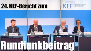 Rundfunkbeitrag Vorstellung des 24 KEFBerichtes [upl. by Nirb777]