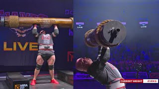 Mitchell Hooper  170kg 186kg 200kg amp 210kg Log Presses [upl. by Downall]