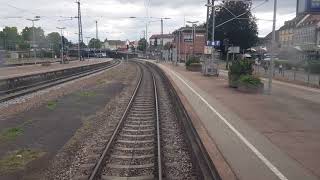 Führerstandsmitfahrt Offenburg  Basel Badischer Bahnhof  BR146 [upl. by Pilloff47]