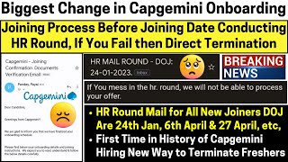 Biggest Change in Capgemini Hiring Process New Way to Terminate Freshers HR Round Before DOJ For All [upl. by Hazelton762]