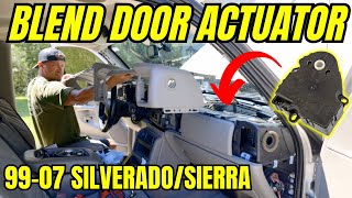 Passenger Side Blend Door Actuator Replacement and Programming For 9907 GM Trucks  No BS Tech [upl. by Ainecey]