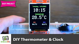 Raspberry Pi Pico Project  Thermometer amp Clock ST7735 amp DS3231 [upl. by Roxana700]