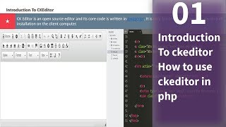 CKEditor in PHP Tutorial  View and Update the Content [upl. by Lewse]