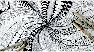 Zentangle art  Doodle patterns  Zendoodle [upl. by Natividad504]