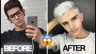 HOW TO DIY DARK TO PLATINUM  WHITE HAIR BLEACH TUTORIAL [upl. by Bowra838]