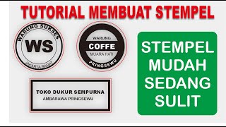 TUTORIAL MEMBUAT STEMPEL MUDAH  COREL DRAW 2020 [upl. by Liddie]