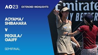 AoyamaShibahara v PegulaGauff Extended Highlights  Australian Open 2023 Semifinal [upl. by Urian649]