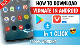 How To Download Vidmate in Android 😱 Vidmate Download 2024  Vidmate Install in mobile Phone [upl. by Kallman]