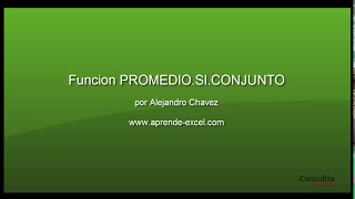 Funcion Promedio SI Conjunto [upl. by Engracia]